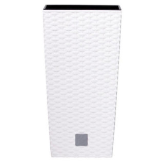 Doniczka Rato square h:50x26cm biały z wkładem DRTS265